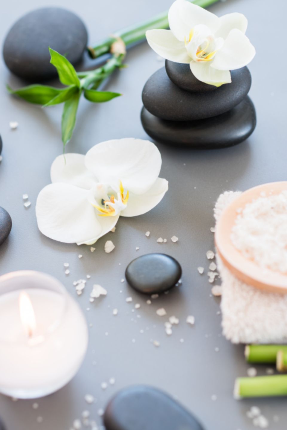 A spa treatment room prepared for a guest